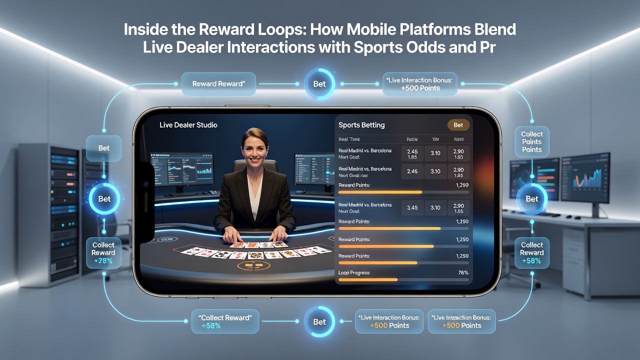 Gebruikersinterface met gelaagde VIP-niveaus, live dealer stream en sportodds integratie
