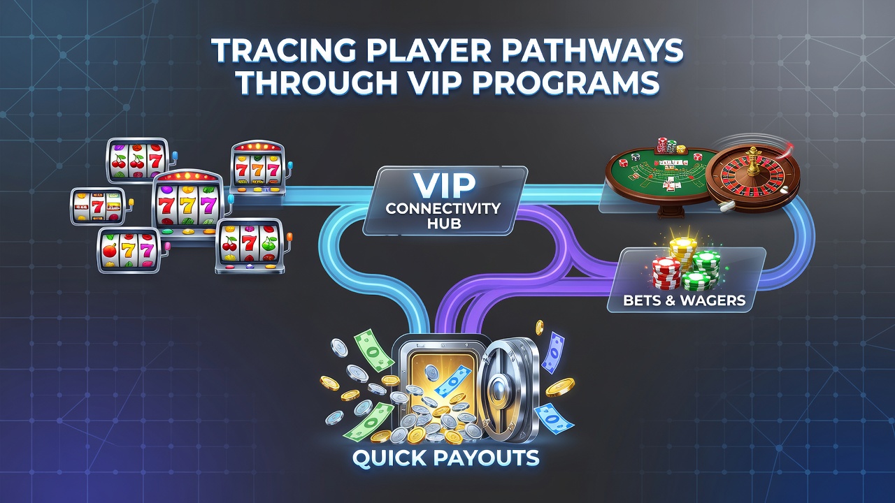 Grafische weergave van hoe snelle uitbetalingen VIP-spelers stimuleren om tussen slots, live tafels en sportweddenschappen te schakelen